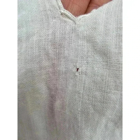 Antique 1900s Edwardian Style White Chemise Sleeveless Embroidered Nightgown - Picture 6 of 10